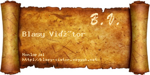 Blasy Viátor névjegykártya
